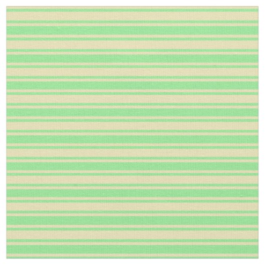 Hellgrüne und tanfarbene Streifen Stoff (Nahaufnahme)