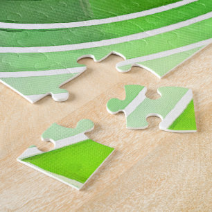Hellgrüne und weiche blaue Doodle mit weißen Linie Puzzle