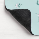 Hellgrüne und weiße Blätter Mousepad (Ecke)