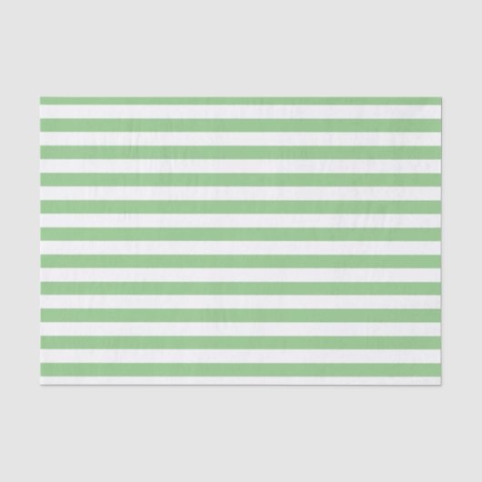 Hellgrüne und weiße Streifen Seidenpapier (Vorderseite)