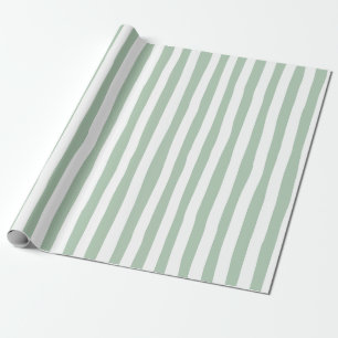 Hellgrüne und weiße unregelmäßige Streifen Geschenkpapier