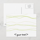 Hellgrüne und weiße Waves Postkarte (Vorne/Hinten)