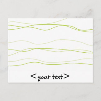 Hellgrüne und weiße Waves Postkarte