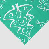 Hellgrüne und weiße Weihnachtsbaummuster Seidenpapier (Detail)