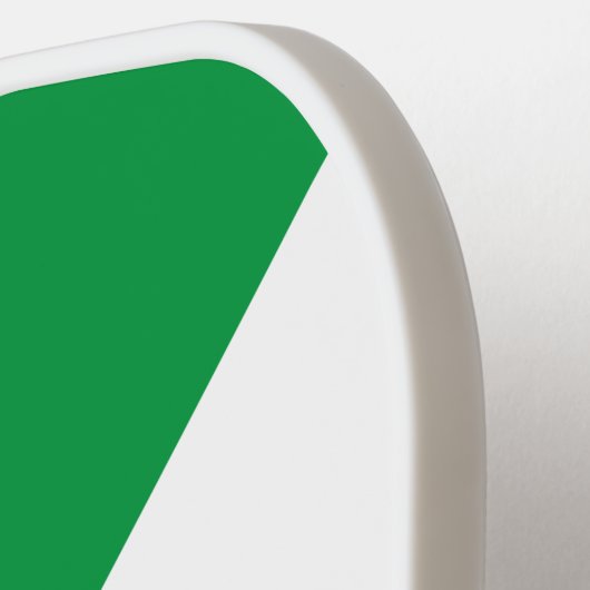 Hellgrüne weiße, diagonale Streifen Pickleball Schläger (Linke Seite)