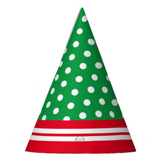 Hellgrüne, weiße Streifen gepolsterte Polka-Punkte Partyhütchen (Links)