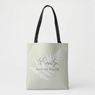 Hellgrüne Weißfarn Elegante Brautjungfer Tasche