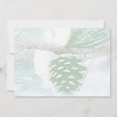 Hellgrüne Winterpine Einladung zum Urlaub (Rückseite)