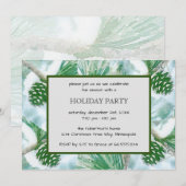 Hellgrüne Winterpine Einladung zum Urlaub (Vorne/Hinten)