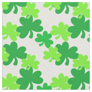 Hellgrünen Kleeblatt-St Patrick Tagesgewebe Stoff