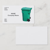 hellgrüner Abfalleimer Visitenkarte (Vorne/Hinten)