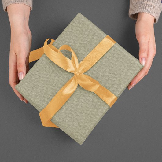 Hellgrüner beiger Leinenimitat-Stoffeffekt Geschenkpapier