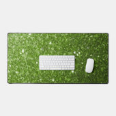 Hellgrüner falscher Glitter funkelt Schreibtischunterlage (Tastatur & Maus)