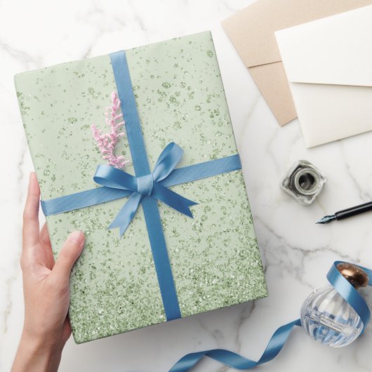 Hellgrüner falscher Glitter Geschenkpapier (Schenken)