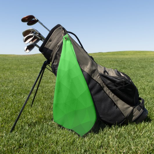 Hellgrüner Farbverlauf geometrisches Maschenmuster Golfhandtuch (Gras)