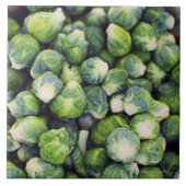 Hellgrüner frischer Rosenkohl Fliese (Vorderseite)