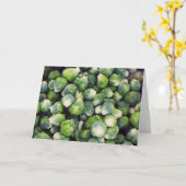 Hellgrüner frischer Rosenkohl Karte (Gelbe Blume)