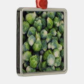 Hellgrüner frischer Rosenkohl Silbernes Ornament (Rechts)