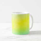 Hellgrüner, gelber, abstrakt verschwommener Hinter Kaffeetasse (VorderseiteRechts)