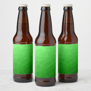 Hellgrüner geometrischer Maschenverlauf mit hellem Bierflaschenetikett