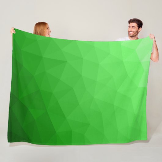 Hellgrüner geometrischer Maschenverlauf mit hellem Fleecedecke (Beispiel)