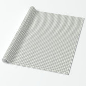 Hellgrüner Gingham Geschenkpapier (Ungerollt)