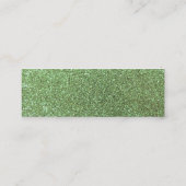 Hellgrüner Glitter Mini Visitenkarte (Rückseite)
