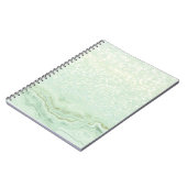 Hellgrüner Glitzer und Marmor Notizblock (Linke Seite)
