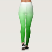 Hellgrüner Gradient Geometry Mesh-Mustername Leggings (Rückseite)