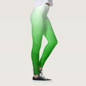 Hellgrüner Gradient Geometry Mesh-Mustername Leggings (Rechts)