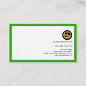 Hellgrüner Grenzmaler-LogoSignage Visitenkarte (Rückseite)