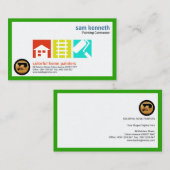 Hellgrüner Grenzmaler-LogoSignage Visitenkarte (Vorne/Hinten)