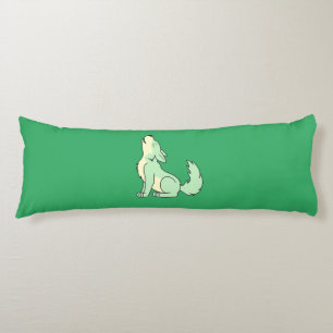 Hellgrüner heulender Wolf-Welpe Seitenschläferkissen