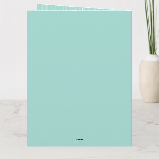 Hellgrüner Hintergrund mit 3D-weißen Herzen Karte (Rückseite)