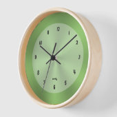 Hellgrüner Hintergrund mit einem glänzenden Rahmen Uhr (Winkel)