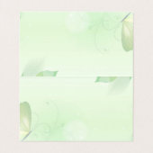 Hellgrüner Hintergrund mit schwarzem Schönheitssym Visitenkarten (Innenseite Aufgefaltet)