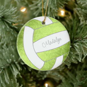 hellgrüner individuelle Name Kegel Volleyball Keramik Ornament