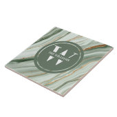 Hellgrüner Marmorteppich Grüner Aquamariner Stein Fliese (Seite)