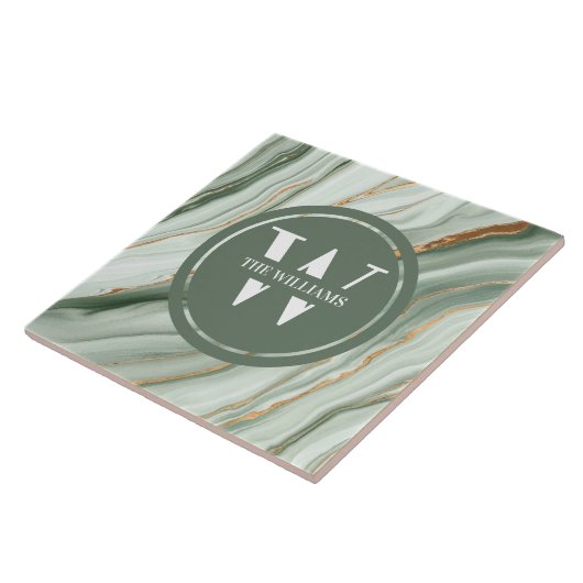 Hellgrüner Marmorteppich Grüner Aquamariner Stein Fliese (Seite)