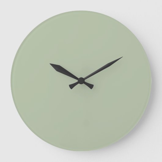 Hellgrüner Massivfarbe Große Wanduhr (Vorderseite)