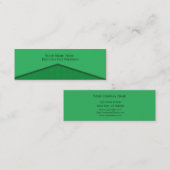 Hellgrüner Mittelpunkt Mini Visitenkarte (Vorne/Hinten)