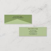 Hellgrüner Mittelpunkt Mini Visitenkarte (Vorne/Hinten)