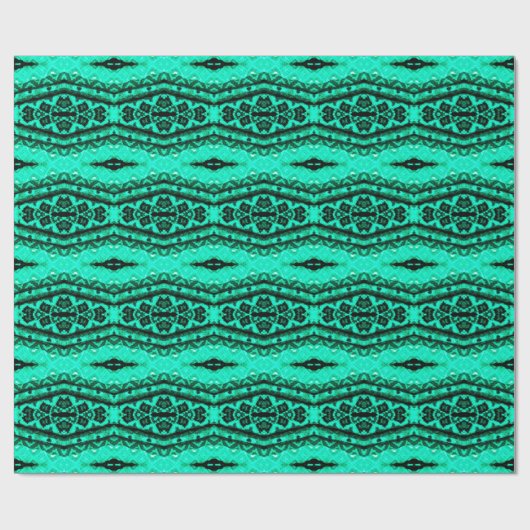 Hellgrüner nahtloser Kat Persischer Teppich. Ethni Geschenkpapier (Flach)