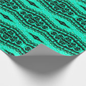 Hellgrüner nahtloser Kat Persischer Teppich. Ethni Geschenkpapier (Ecke)