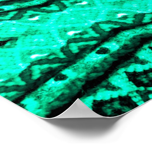 Hellgrüner nahtloser Kat Persischer Teppich. Ethni Poster (Ecke)