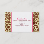 Hellgrüner Retro-Stove Giraffe Koch Catering Visitenkarte (Rückseite)