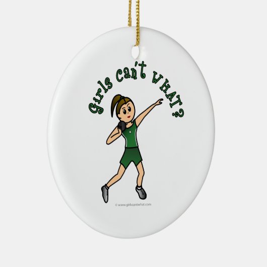 Hellgrüner Schuss Keramikornament (Rechts)