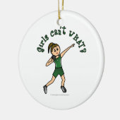 Hellgrüner Schuss Keramikornament (Links)