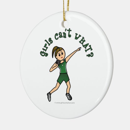 Hellgrüner Schuss Keramikornament (Links)