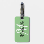 Hellgrüner u. weißer kundenspezifischer gepäckanhänger (Rückseite vertikal)